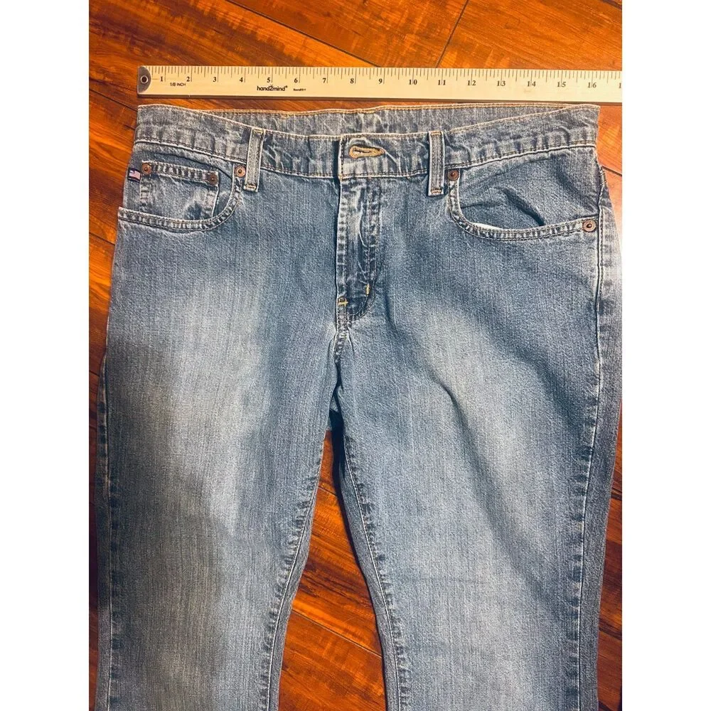 Ralph Lauren Y2K Kelly Jean Bootcut Slight Flare Low-Med Rise Washed Denim 8 X30